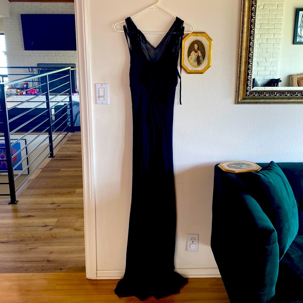 Nana Ro, Floor-Length, black, ethereal dress